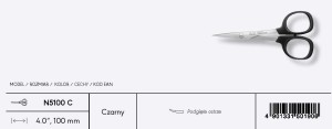 Nożyczki Japońskie KAI N5100C (10cm) PODGIĘTE seria N5000 Hafciarskie, do nitek