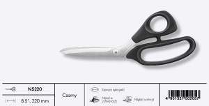 Nożyczki Japońskie KAI N5220 (22cm) seria N5000 z powiększonym uchwytem
