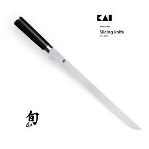 SHUN DM0735 KAI JAPOŃSKI NÓŻ PLASTROWANIA SZYNKI 30,5cm ZE STALI AUS8A GIĘTKI