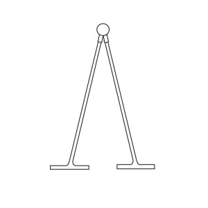 Łączniki STANDARD BIAŁE pętle podwójne 08987-0 "1.5` 35mm NYLON LOOP"