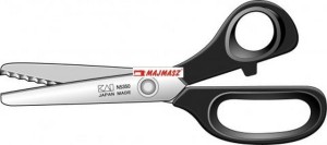 Nożyczki Japońskie KAI N5350 8" (20,3 cm) ZYG ZAK seria N5000 tną w ząbki  do próbników